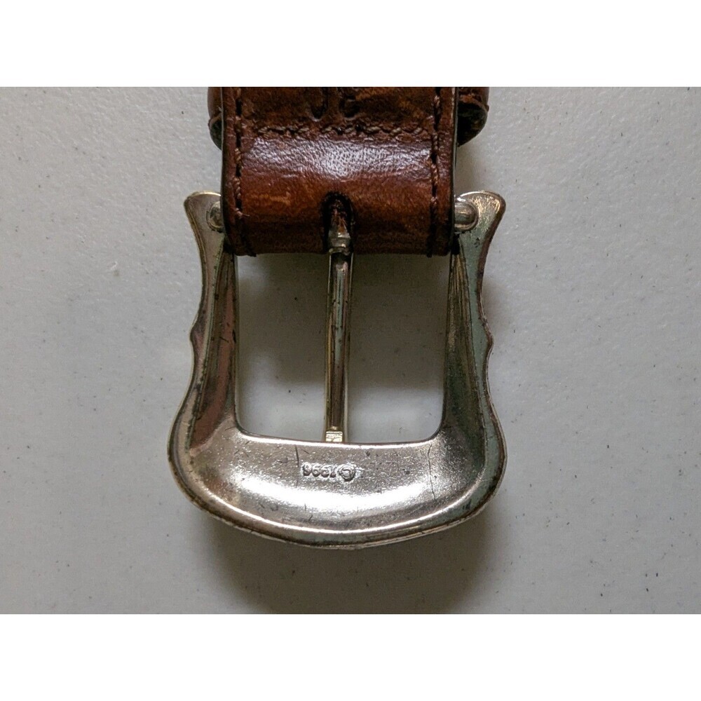 Vtg 90s Brighton Braided Leather Animal Charm Belt Safari Zoo 30Description: - Picture 7 of 13
